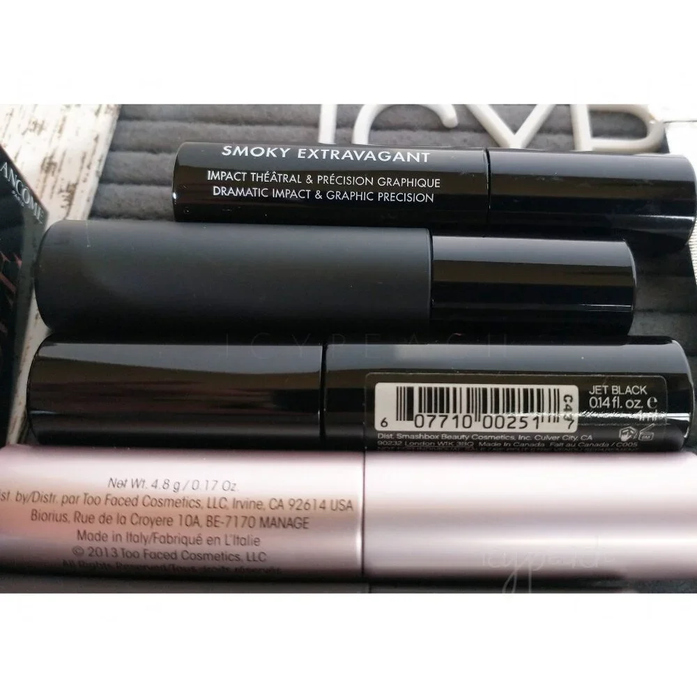 Mascara Bundle Travel Size 8 Piece Black Volumizing Lengthening Curling Lifting